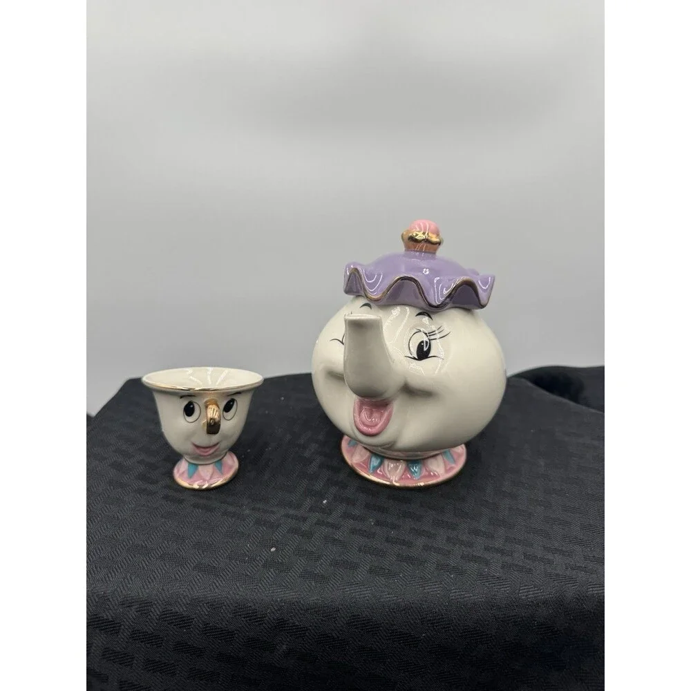 Wonderful Disney Mrs Potts Teapot & Chip Cup Beauty & the Beast by Kato Kogei